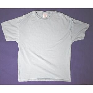 ComfortWash Hanes Mens XL TShirt Light Blue Cotton USA Grown Short Sleeve